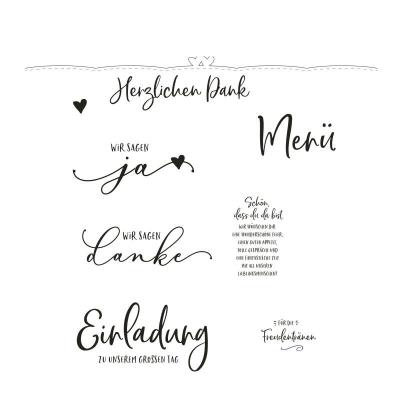 Vaessen Creative Mundart Clear Stamps und Stanzschablonen deutsch - Wedding Couple